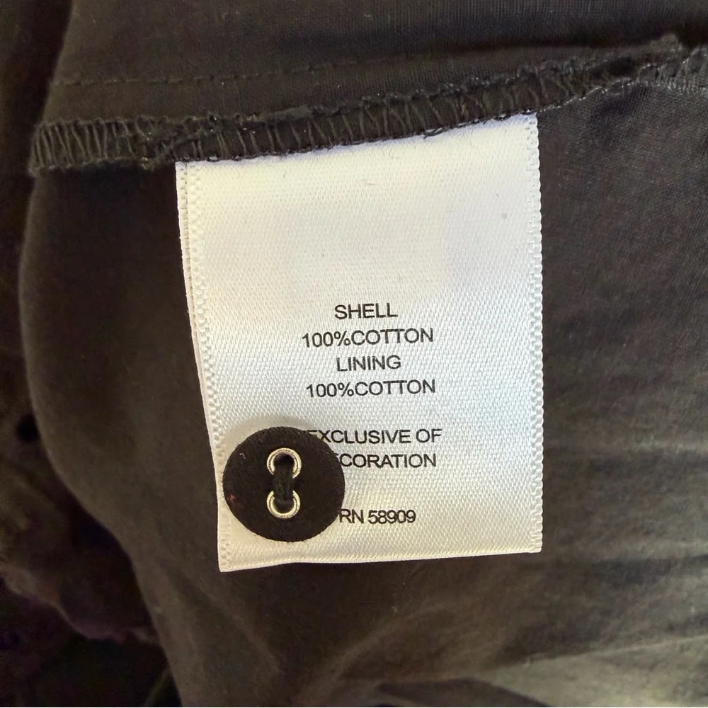 New! Gibson & Latimer Black Eyelet Button Down Belted Mini Dress 36039 - Picture 12 of 14